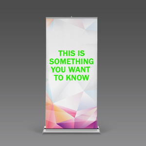 Retractable banner stand