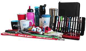  Customized Giveaway products and company swag