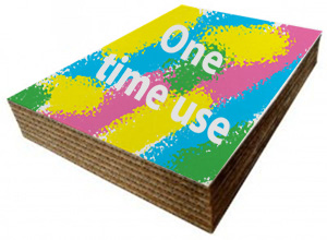 Print on white cardboard