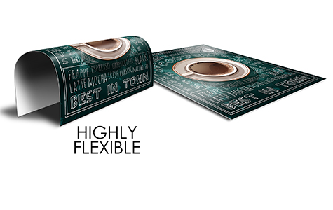 Flexible plastic styrene signs